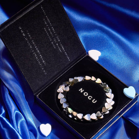 Nacre noire | Argent sterling 925 | Enveloppement en forme de cœur
